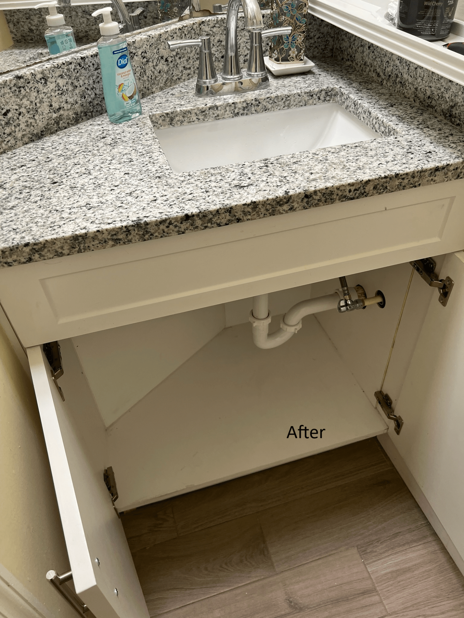 Clean and sanitized bathroom sink after professional move out cleaning in Tampa FL