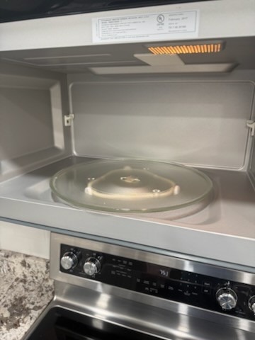 Microwave cleaned inside and out after professional house cleaning in Lutz