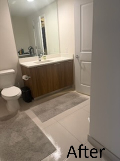 Bathroom after deep cleaning in Tampa home