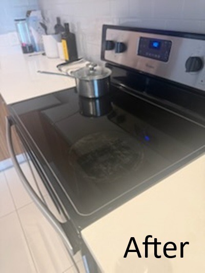 Stovetop after deep cleaning in Tampa home