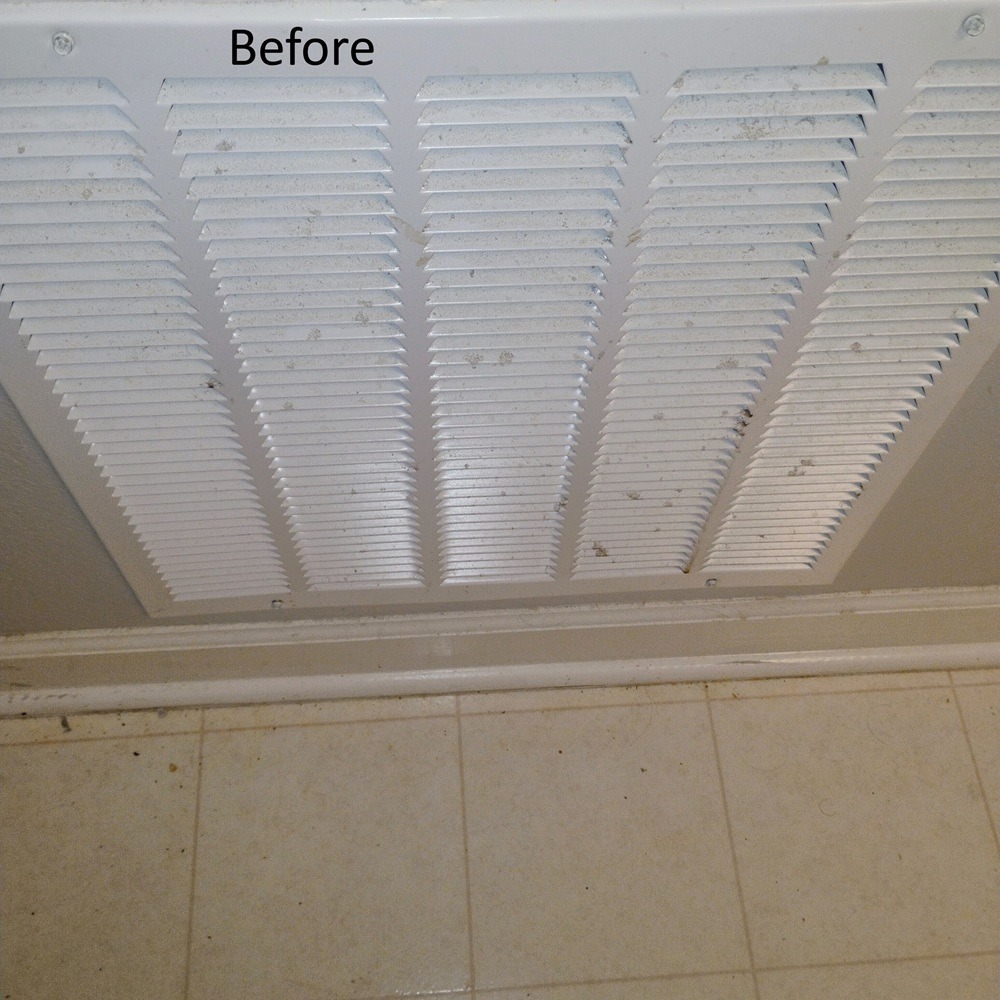 Dusty vent cover before move out cleaning in Tampa, FL